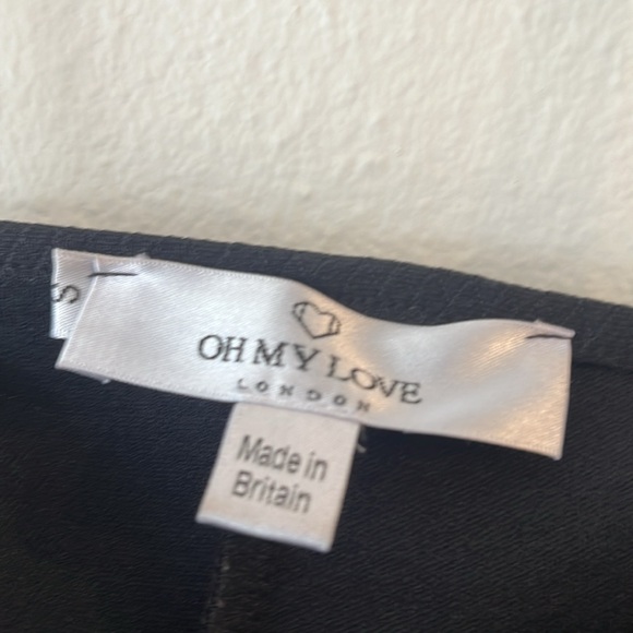 Oh My Love Black Mini Dress A-Line cut out triangle & open back cocktail party - Picture 6 of 7